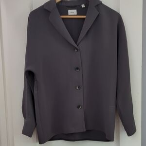 Wilfred Charcoal Button-Up Blouse